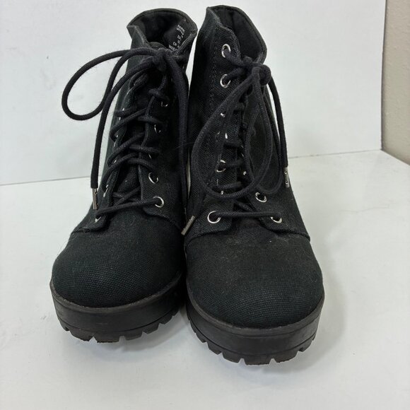 Y2K Style Chunky Heel Platform Boots Size 7 - Picture 7 of 9